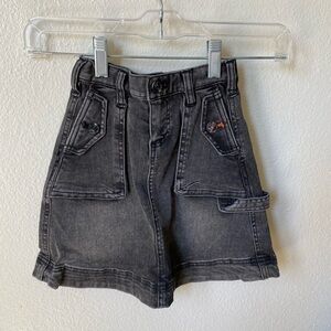 Scouts Brand Girls Skirt Size 18-24 Grey Denim Cargo Knee Length